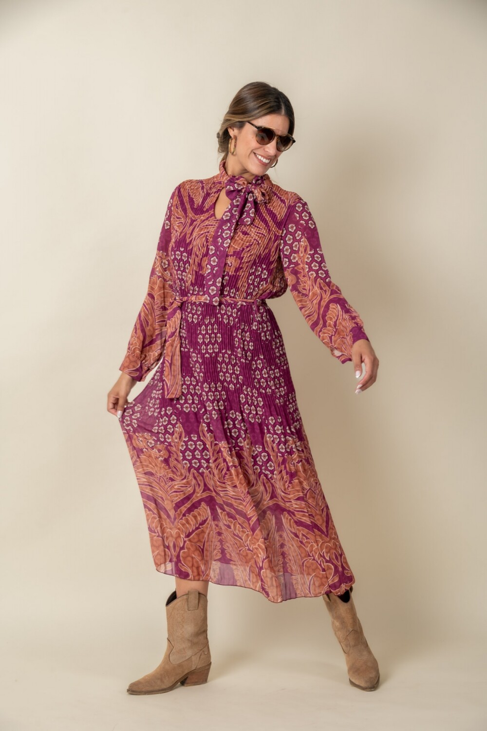 VESTIDO VIOLETA PERSA Magenta