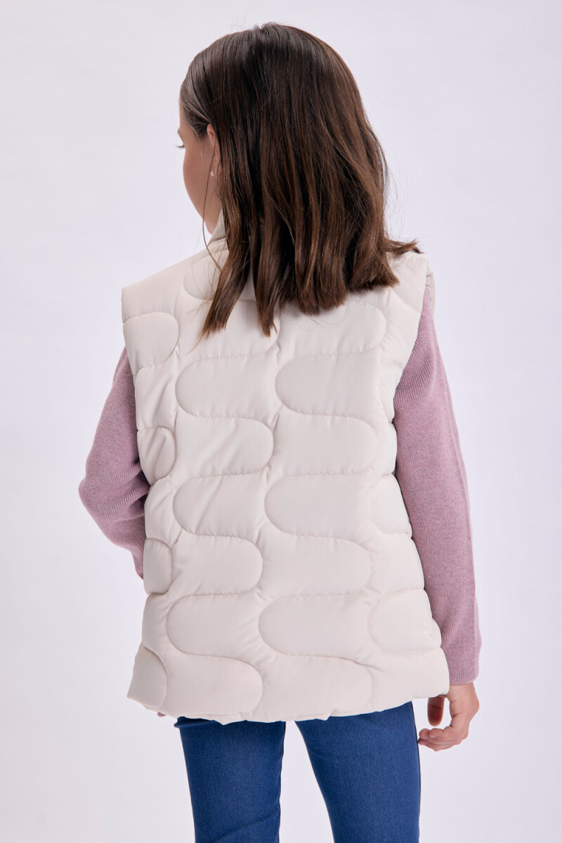 Chaleco capitoneado Beige
