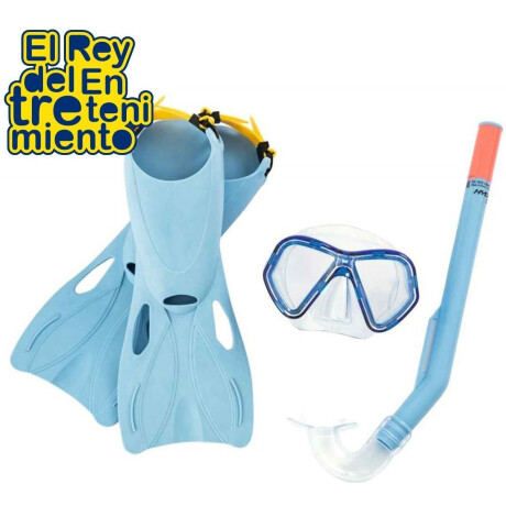 Set Bestway Snorkel + Máscara + Patas Buceo Piscina Azul