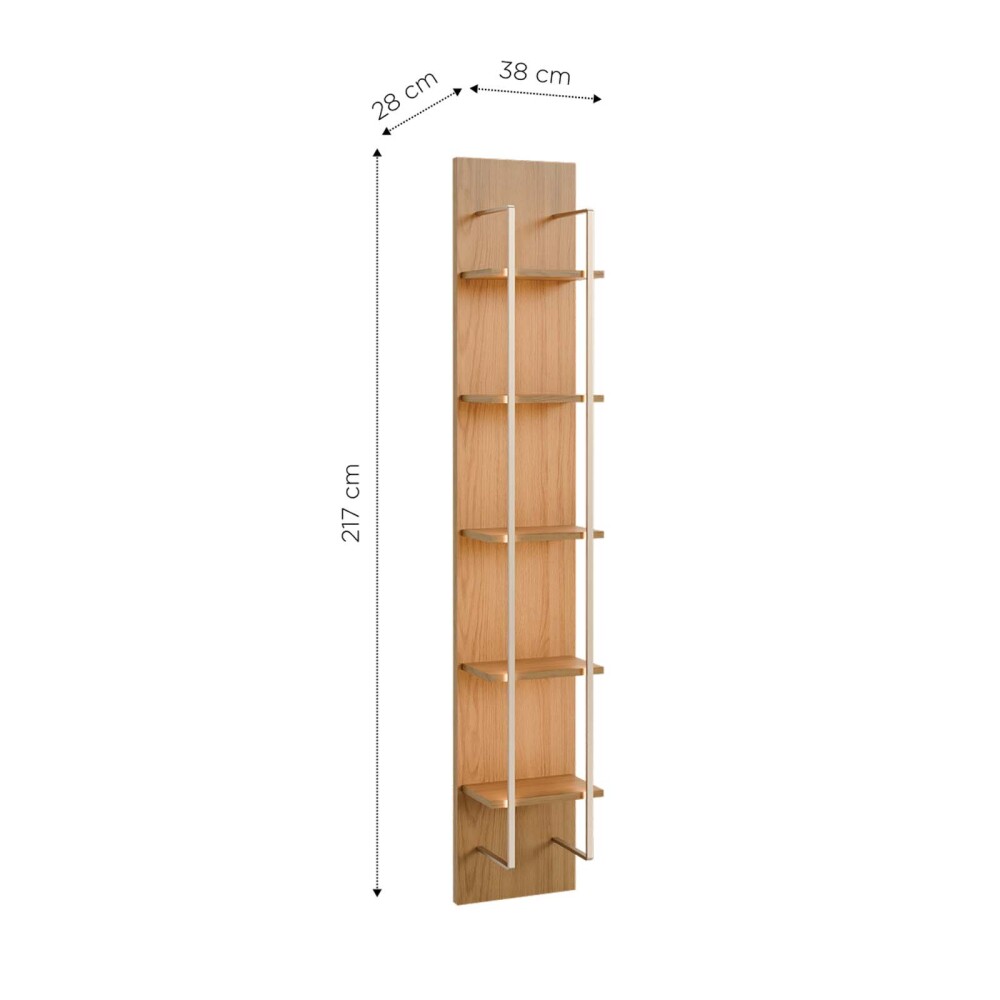 ESTANTERÍA/MUDULAR MDF MARRON GLASS ROBLE