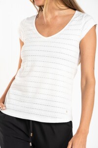 Remera Manga Corta Texturada Algodn Nacar