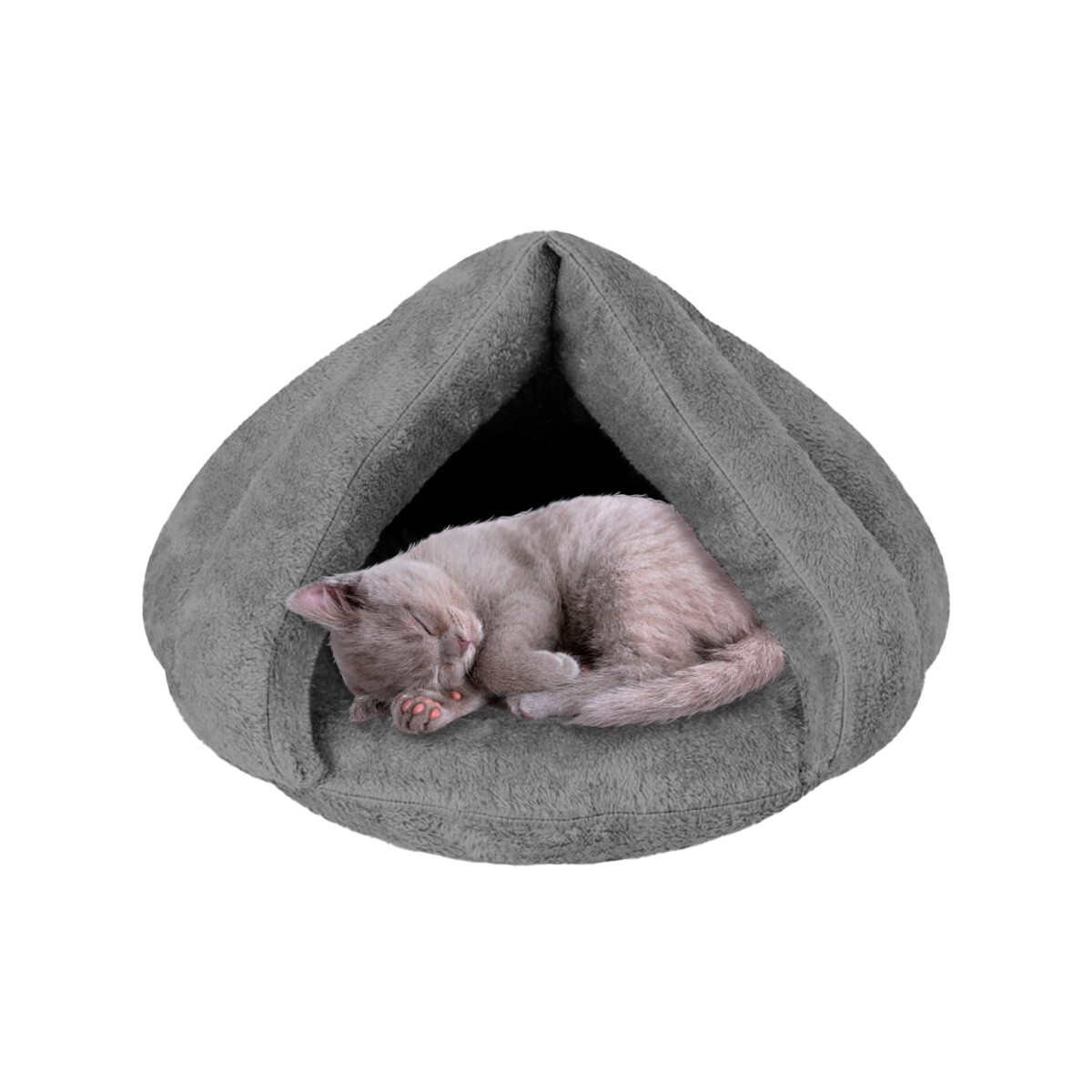 Cueva Cama Peluche Para Gatos Perros Mediano - Color surtido 