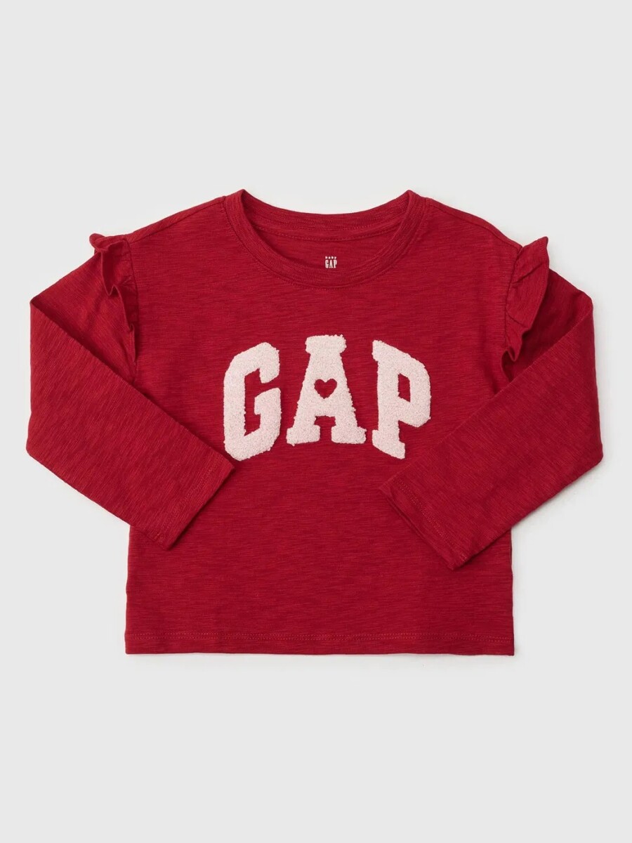 Remera Logo Con Volados Toddler Niña - Sled 