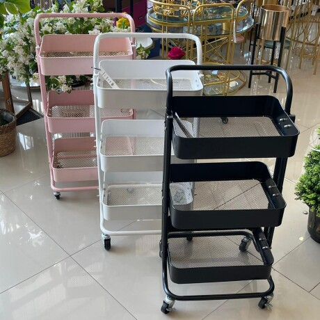 Carrito Organizador Metálico Multiuso Blanco Carrito Organizador Metálico Multiuso Blanco