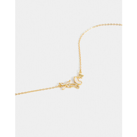 Cadena Corta Con Dije Bañado En Oro Dorado