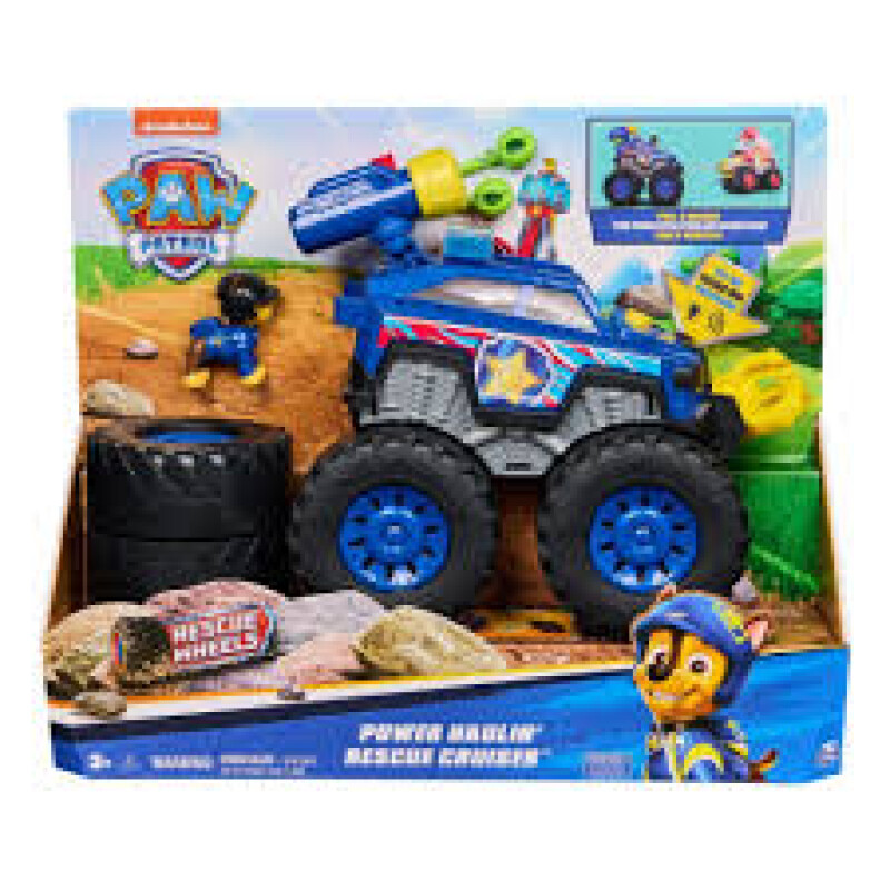 Paw Patrol: Rescue Wheels Chase's Power Haulin' Cruiser, camión de juguete con lanzador Paw Patrol: Rescue Wheels Chase's Power Haulin' Cruiser, camión de juguete con lanzador