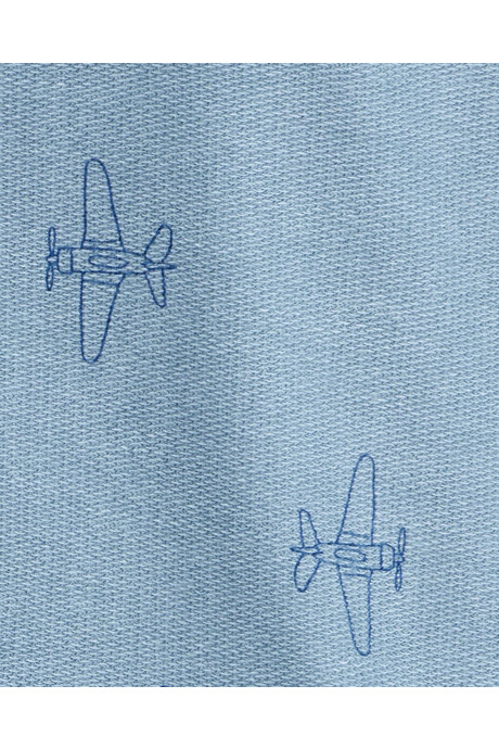 Set dos piezas de algodón, pantalón y buzo, diseño aviones Set dos piezas de algodón, pantalón y buzo, diseño aviones