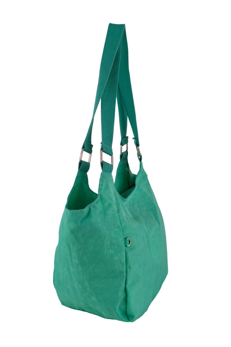 Bolso de Hombro en Tafeta Amasada Turquesa