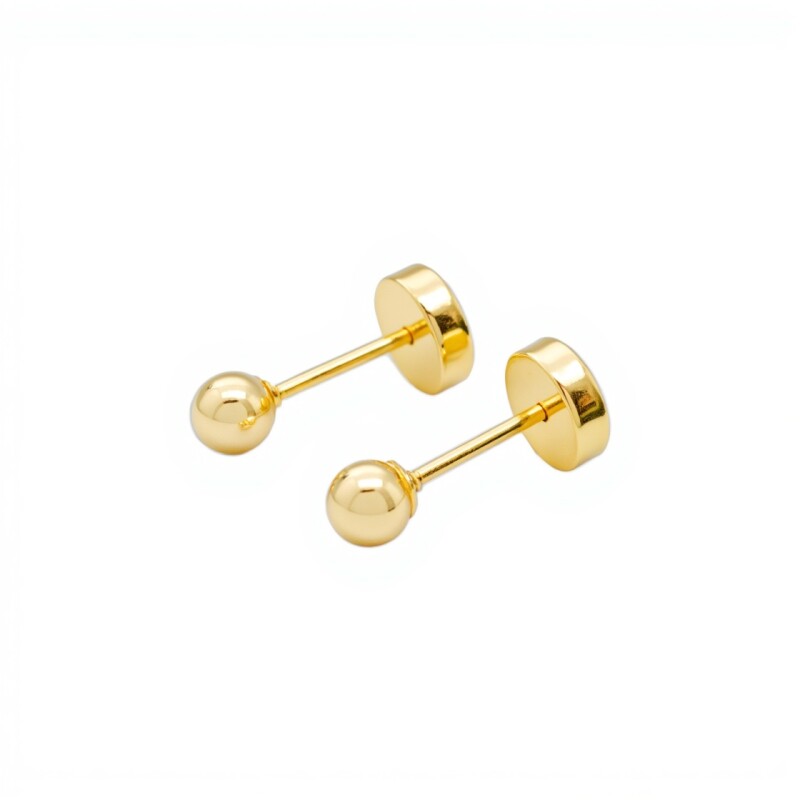 Abridores Bolita-Oro 18k-Sin piedra-AB9517 sinpiedra