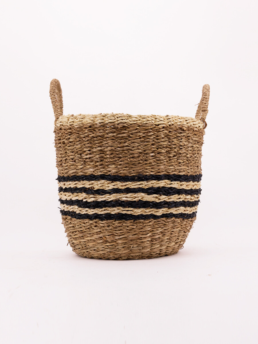 CANASTO RAYAS CON ASAS - MARRON 