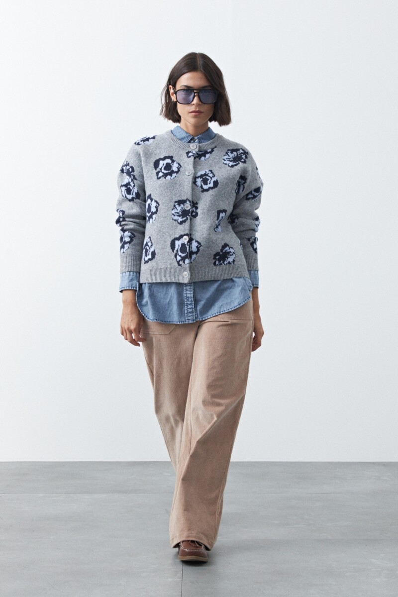 CARDIGAN COSME Gris Melange