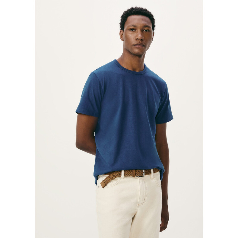 CAMISETA MM MASC AZUL MESCLA