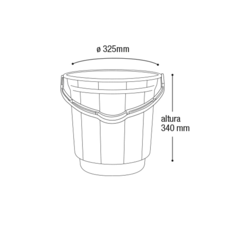 Balde 20lts con asa AZUL