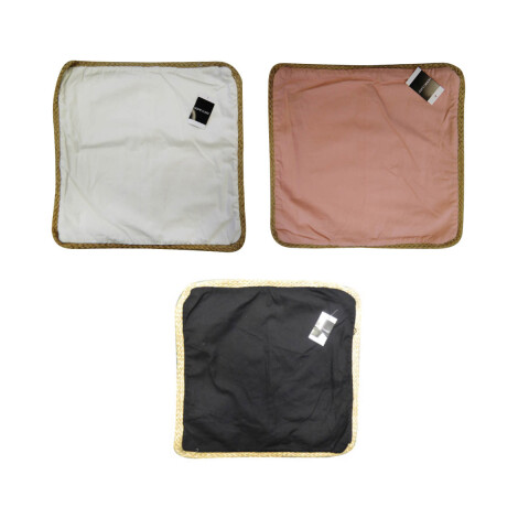 Funda Almohadón Liso con borde Home Class 43 x 43 cm Colores surtidos U
