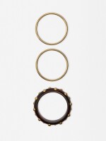 Set De Pulseras Efecto Piedra marron