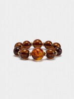 Pulsera Elástica De Efecto Piedra marron