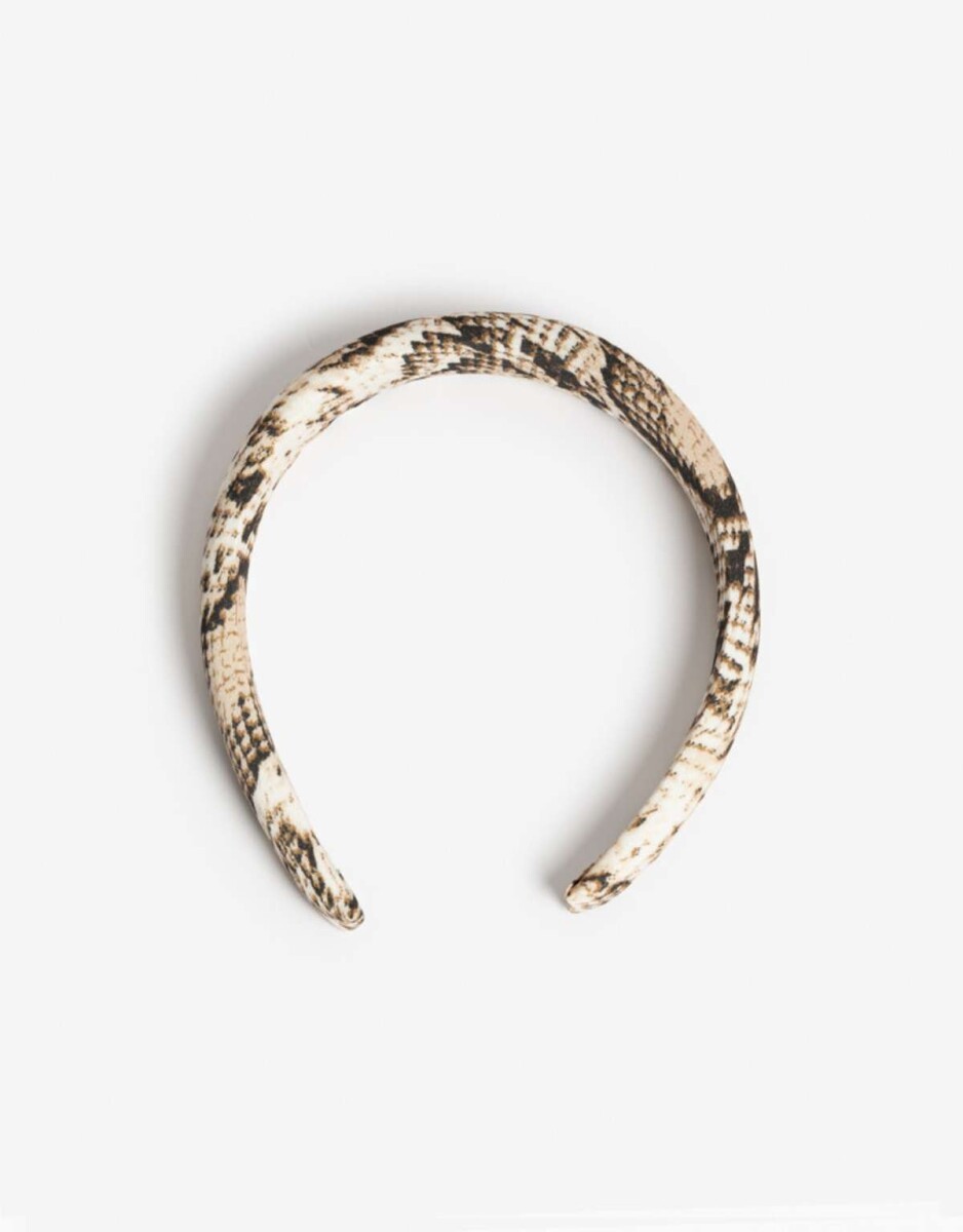 Vincha Semi Puffy Snake - Estampado Animal Print 