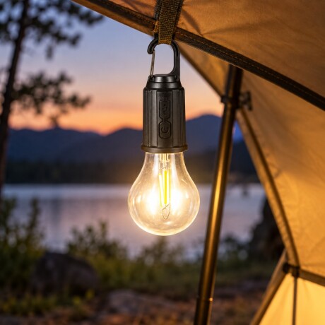 LÁMPARA RECARGABLE CAMPING CON COLGANTE Y USB LÁMPARA RECARGABLE CAMPING CON COLGANTE Y USB