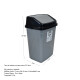 Tarro de residuos 2,5L con tapa vaivén GRIS