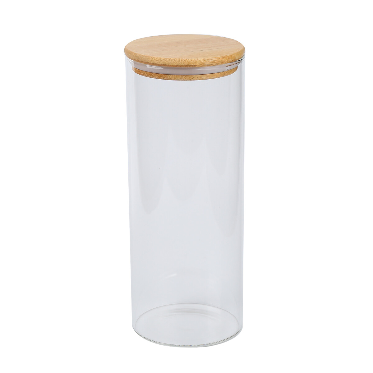 Recipiente vidrio tapa de madera 100*250mm - N/a 