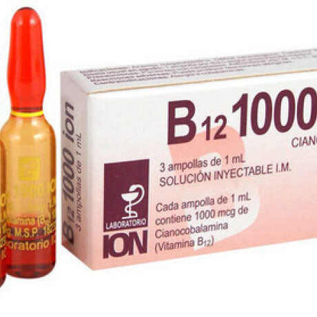 Vitamina B12 Ion 1000 x 3 AMP Vitamina B12 Ion 1000 x 3 AMP