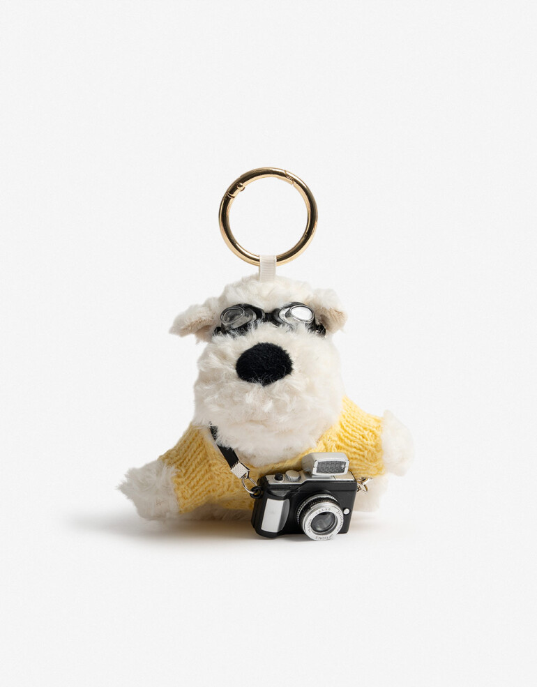 Llavero Cozy Llavero Y Bag Charm Peluche Perrito - Combinacion Multicolor
