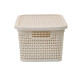 Set x3 Caja simil rattan 2,5lts. (23x15,5x11cm) rosado BEIGE