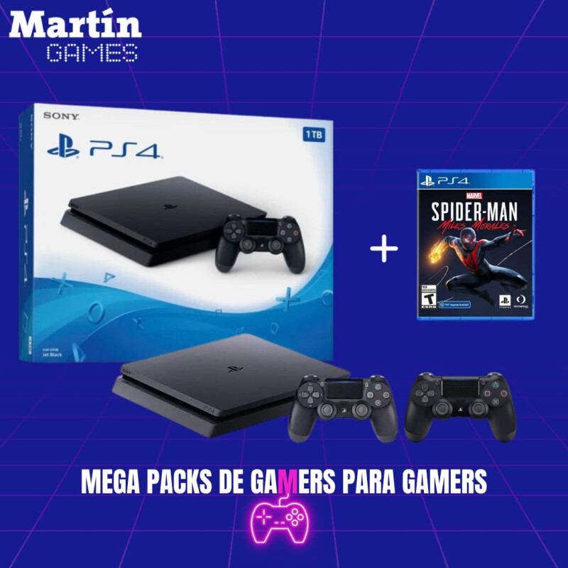 PS4 1TB 0KM + SPIDER-MAN MILES MORALES + 1 JOYSTICK EXTRA COMPATIBLE PS4 1TB 0KM + SPIDER-MAN MILES MORALES + 1 JOYSTICK EXTRA COMPATIBLE