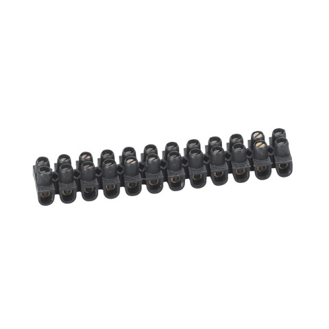 Bornera flexible 12 bornes 10mm2, color negro LF3244