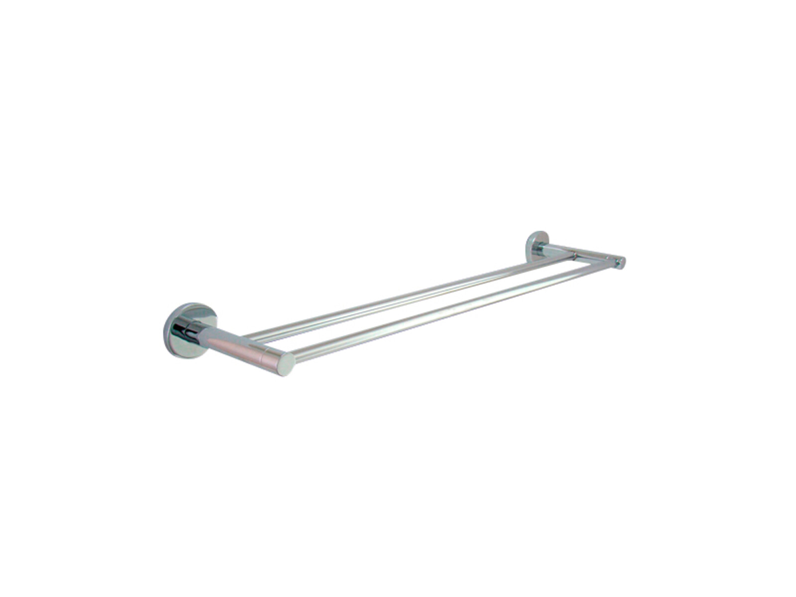 Toallero Barra Doble Metal Linea Roma Color Cromo Satinado 