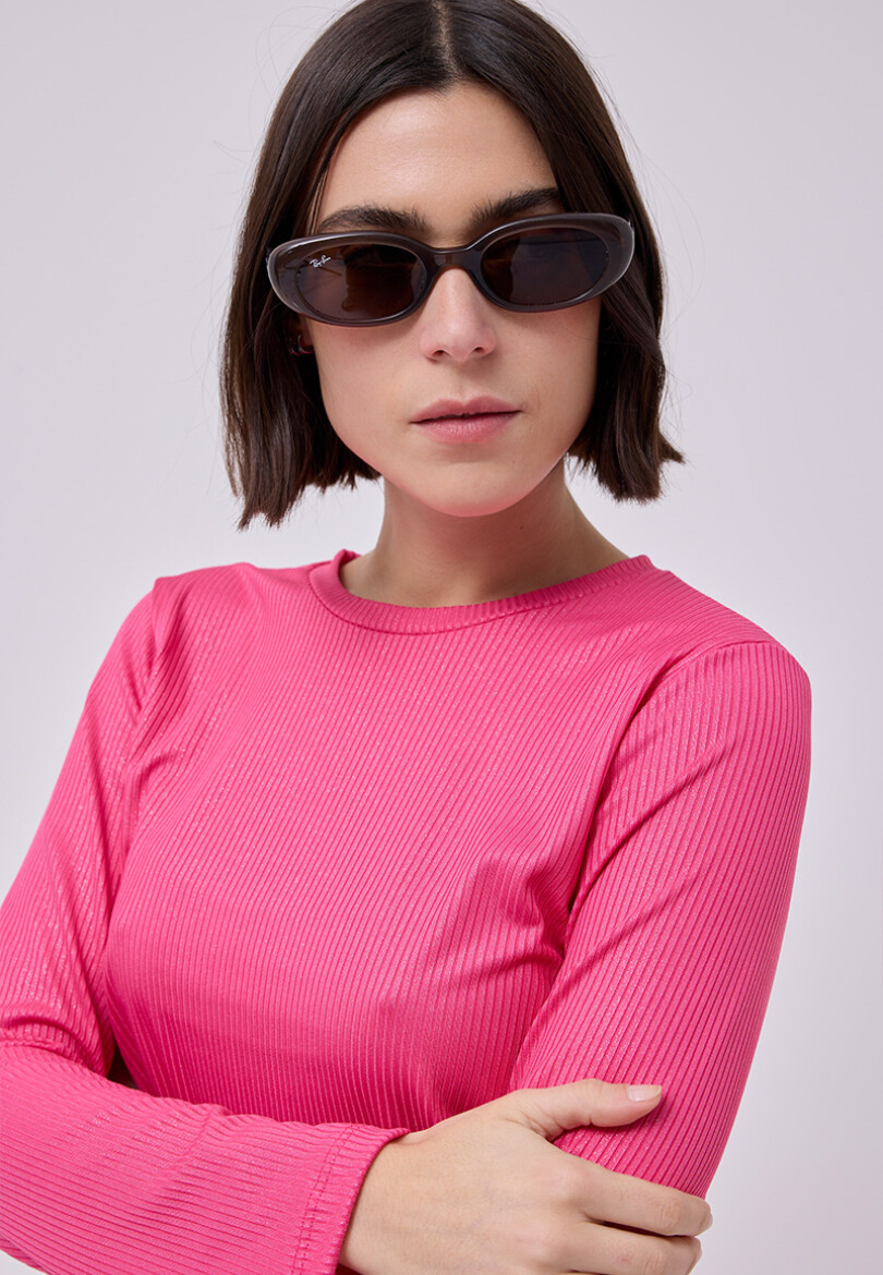Remera Flora Fucsia