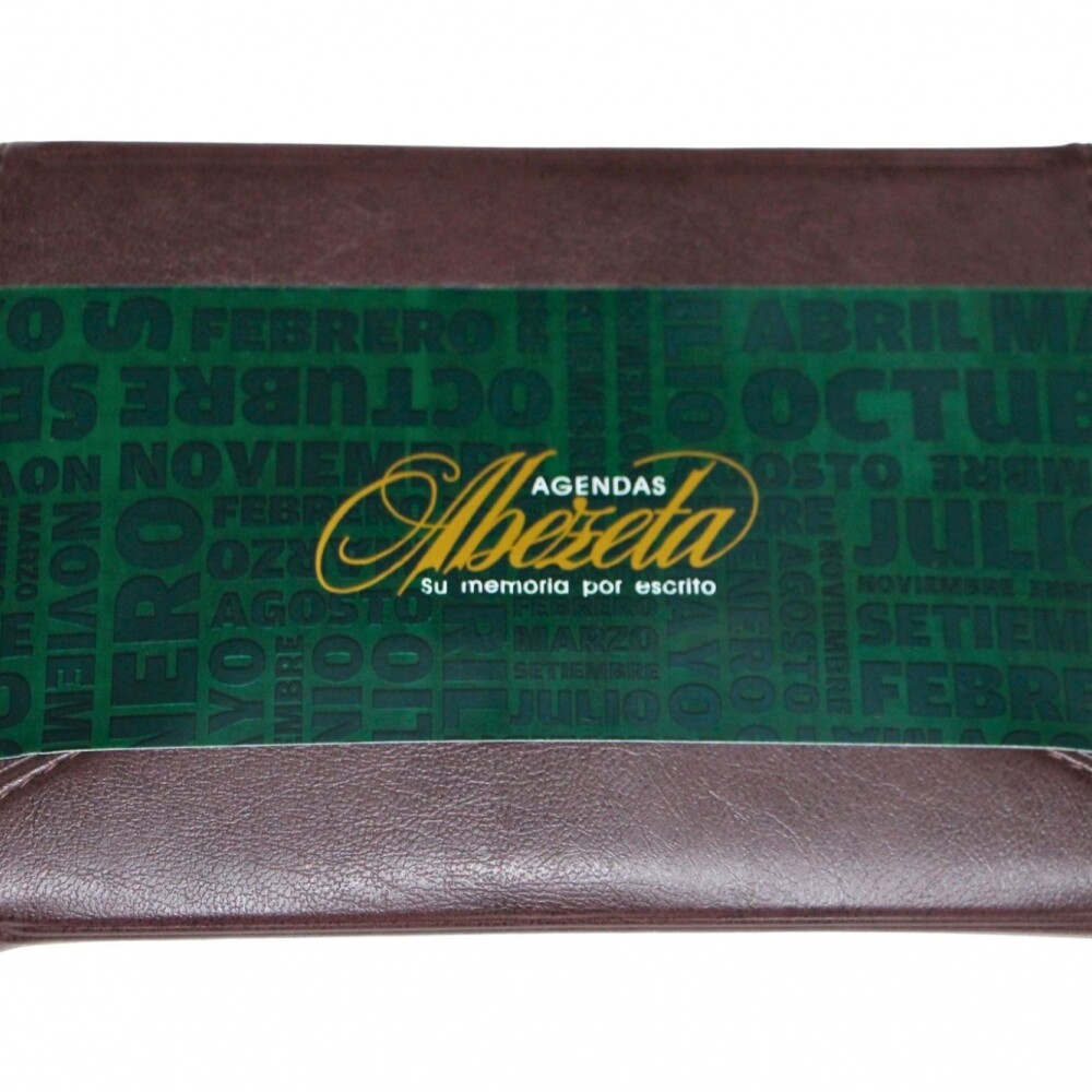 AGENDA ABEZETA CLASSIC MEDIUM 214 CS TAPA COSIDA SOLAPA COLOR MARRON OSCURO