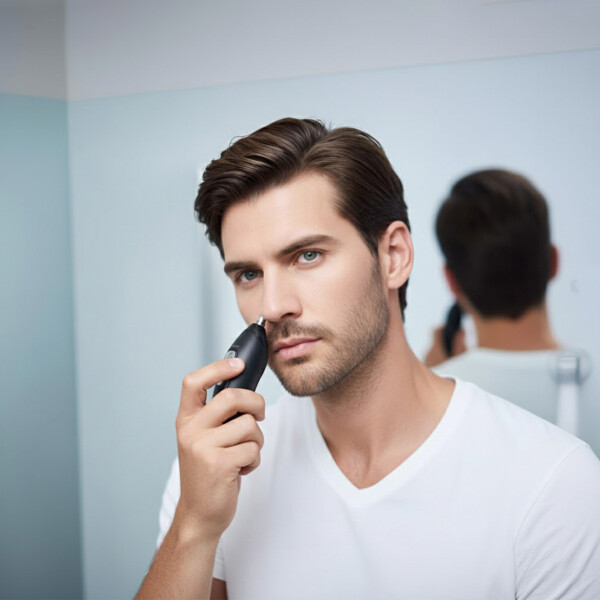 Afeitadora Cortadora De Pelo Barba inalámbrica HTC 3 En 1 Color Negro