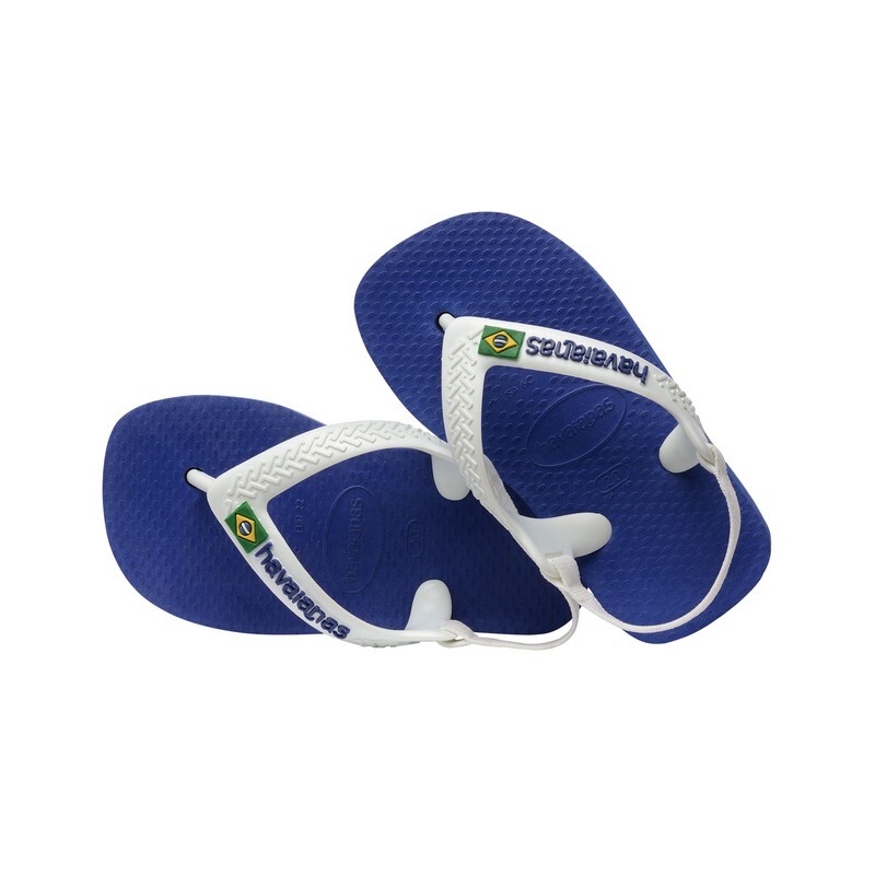 Ojotas Havaianas Baby Brasil Logo Azul