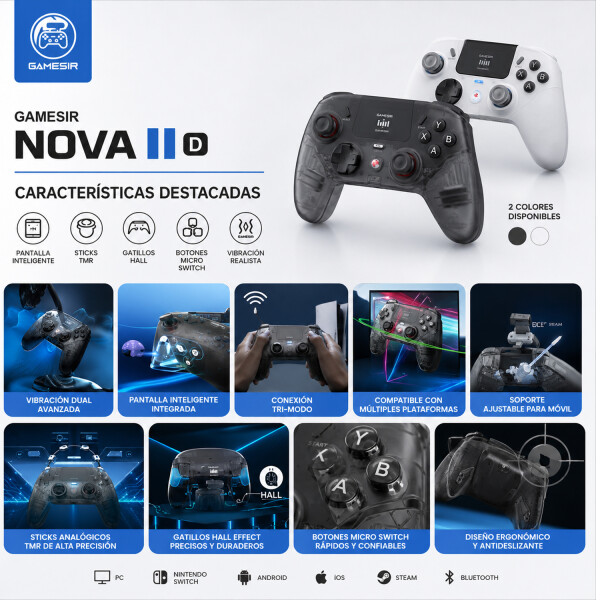 Joystick Inalámbrico Fantech Nova Wgp16d JOYSTICK WGP16D FANTECH PS5/PC/MAC NEGRO