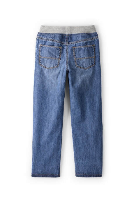 Pantalón jean, forrado, corte recto Sin color