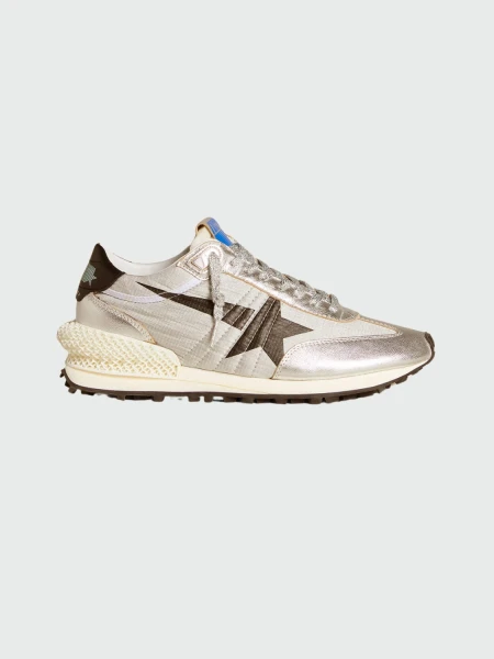 Golden Goose - Championes Golde Goose, Running Marathon Plateado