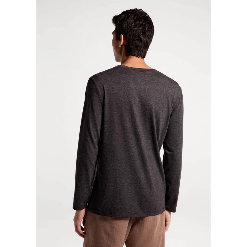 CAMISETA ML MASC PRETO MESCLA