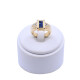 Anillo oro 18K con brillantes y zafiros Anillo oro 18K con brillantes y zafiros