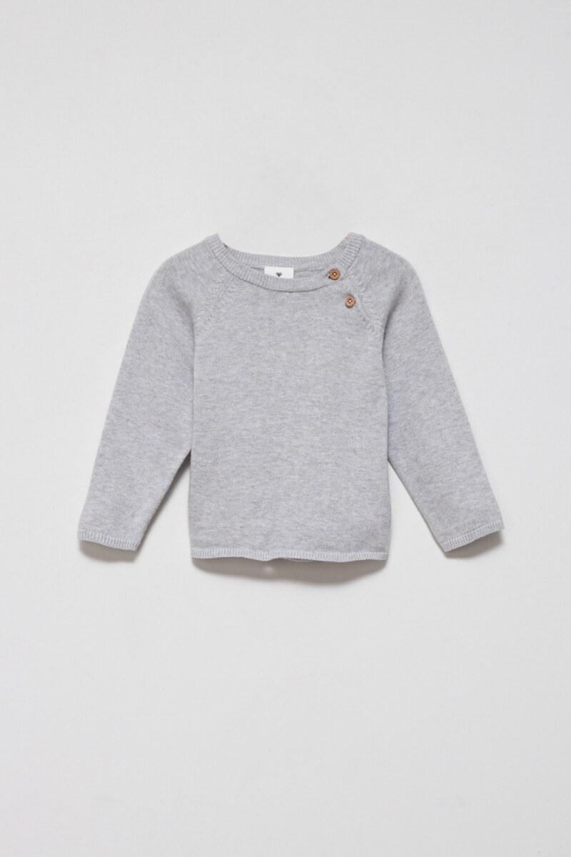 Buzo punto Gris Melange