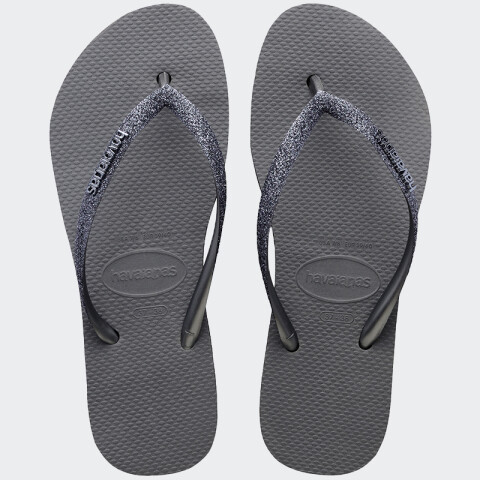Ojotas Havaianas Slim Flatform Sparkle Gris