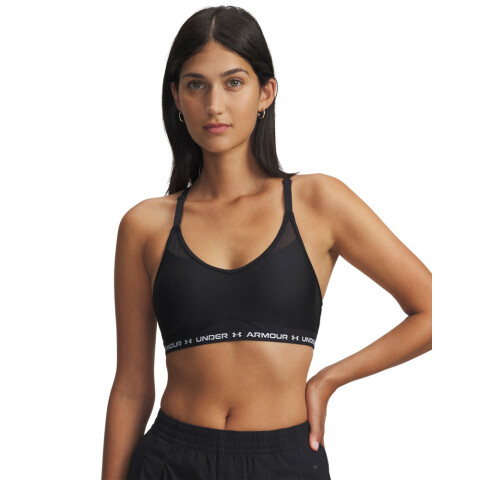 UA Crossback Low Bra-GRN BLK-001