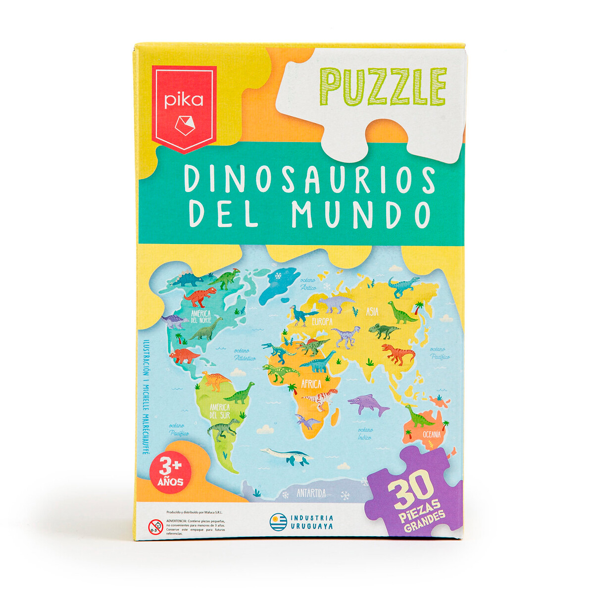 Puzzle Uruguay 30 Piezas - DINOSAURIOS 