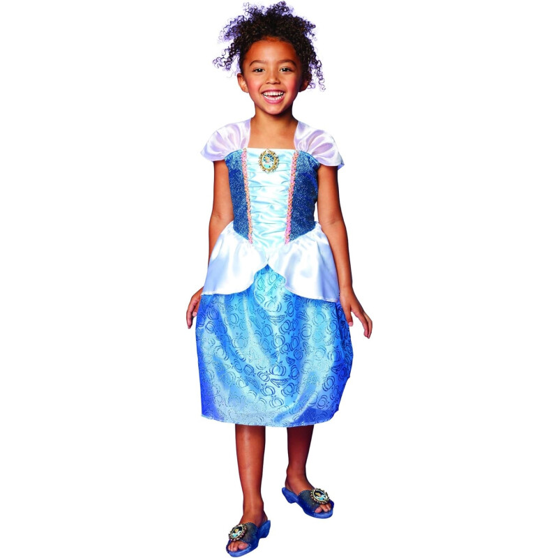 Disney Disfraz de Princesa Cenicienta para niñas 4-6 x Disney Disfraz de Princesa Cenicienta para niñas 4-6 x