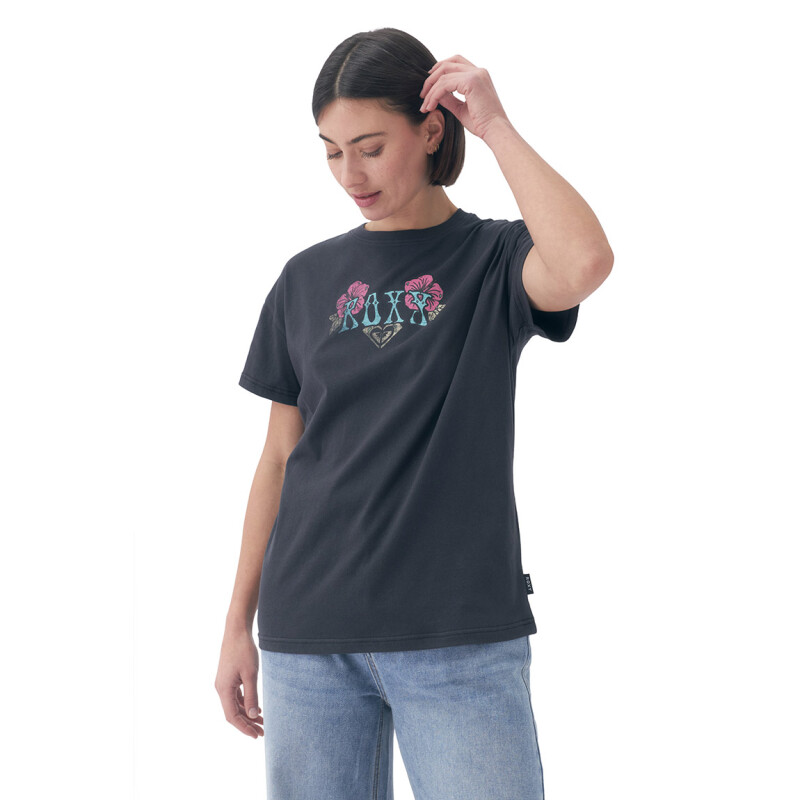 Roxy Remera People Speak Mujer - Negro Negro