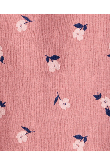 Set tres piezas, jumper jean, remera floral y medias Sin color