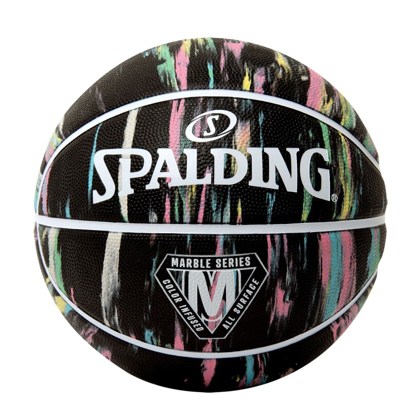 Pelota Spalding Marble Arcoiris Negro - Multicolor