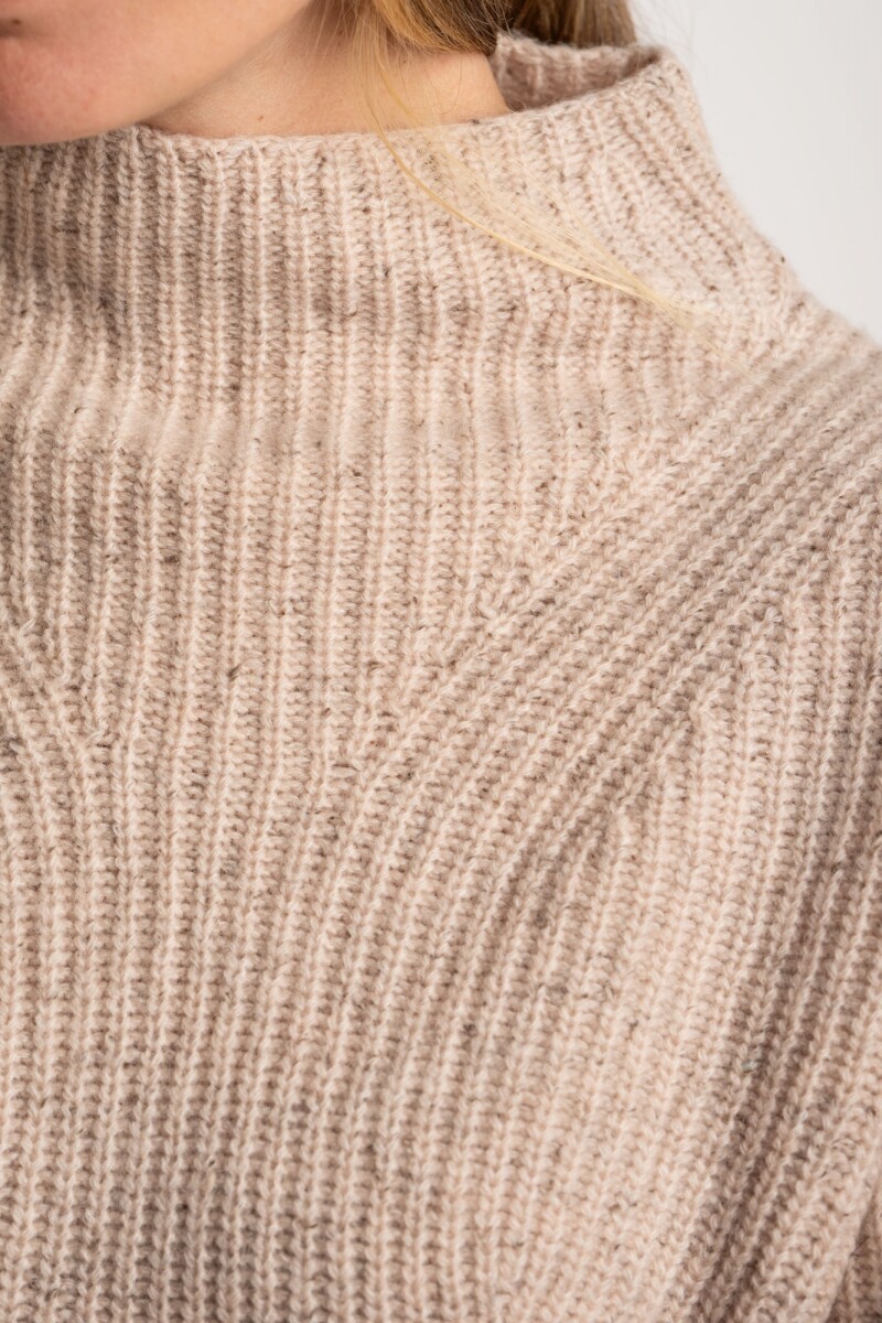 Polera Lana Beige Meñange