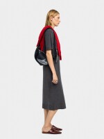 Vestido Midi De Punto gris