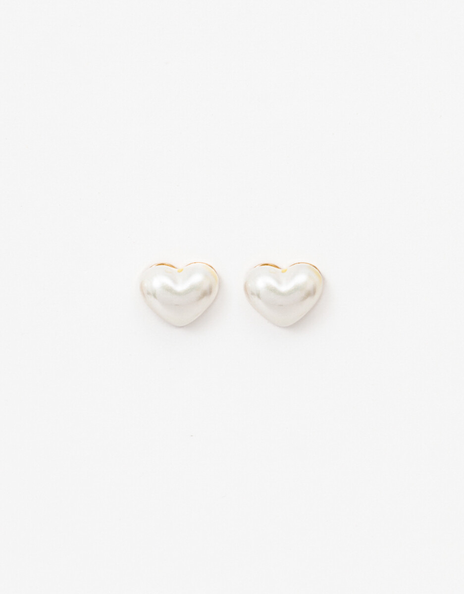 Aros Pasantes Corazón Perla 